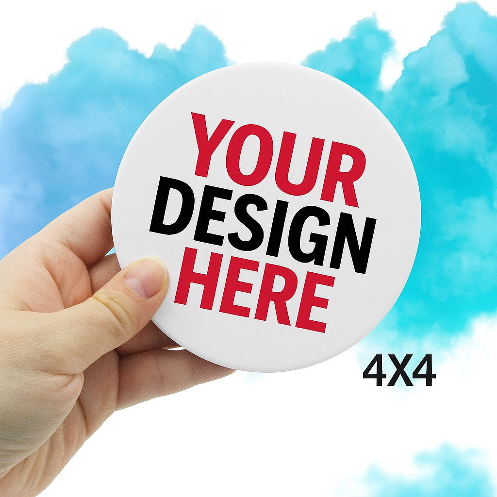 Custom 4x4 Ceramic Coaster Circle